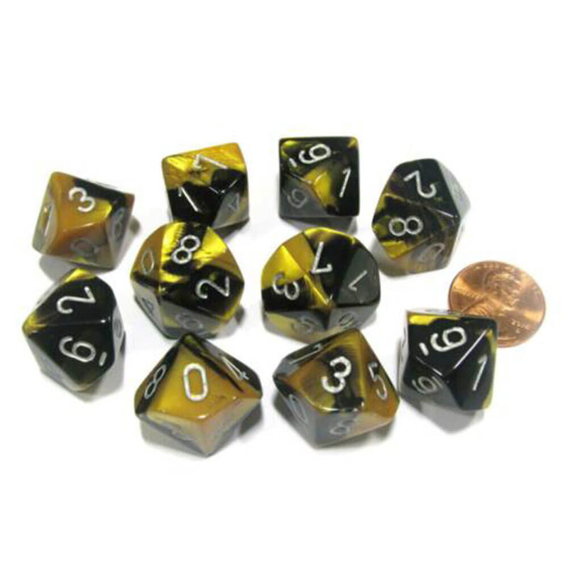 Zestaw 10 kostek Bliźniąt Chessex D10