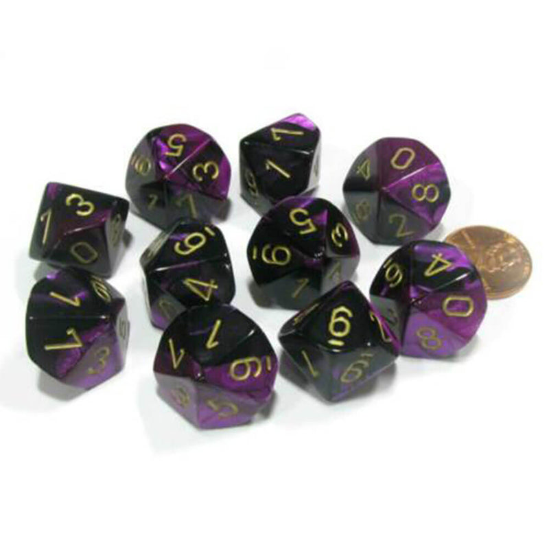 Zestaw 10 kostek Bliźniąt Chessex D10