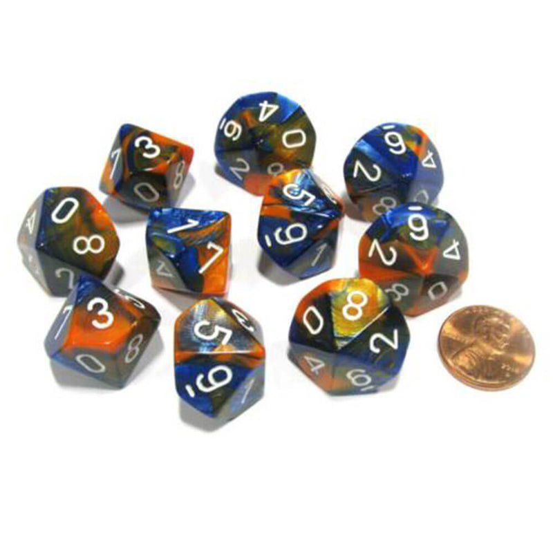 Zestaw 10 kostek Bliźniąt Chessex D10