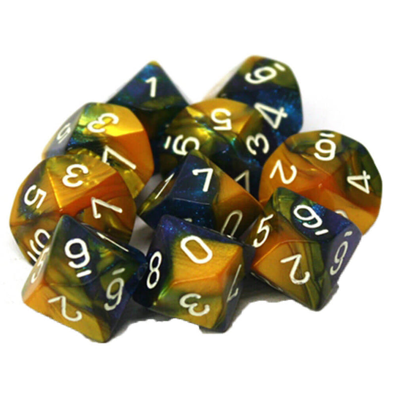 Zestaw 10 kostek Bliźniąt Chessex D10