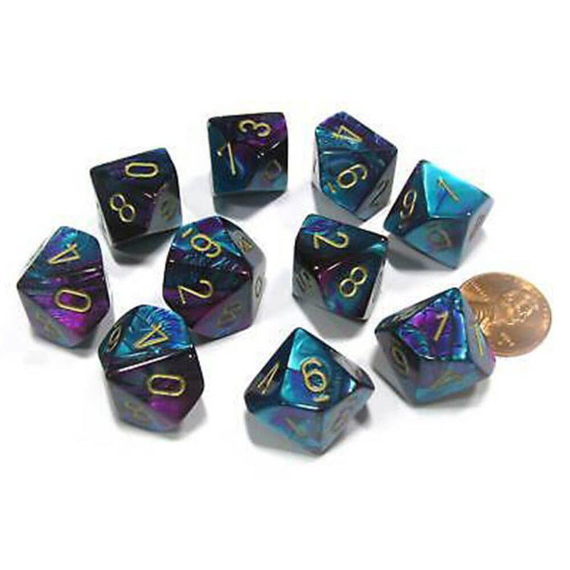 Zestaw 10 kostek Bliźniąt Chessex D10