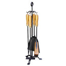 Zestaw narzędzi strażackich FireUp Drewniany uchwyt ze stojakiem