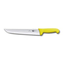 Nóż rzeźniczy z prostym tylnym ostrzem i Fibroxem (żółty)
