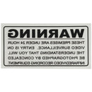 Naklejka ostrzegawcza nadzoru