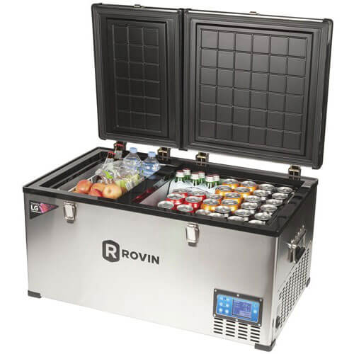 80L Portable Fridge Dual Zone DC/AC Metal