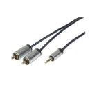 Wtyczka stereo Concord 3,5 mm na 2 wtyczki RCA