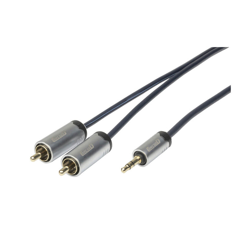 Wtyczka stereo Concord 3,5 mm na 2 wtyczki RCA