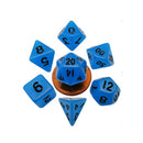 Zestaw kości MDG Mini Glow Poly (z czarnym numerem)