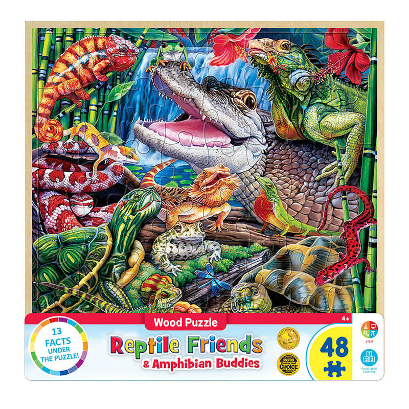 Puzzle MP Wood Fun Facts Puzzle (48 elementów)