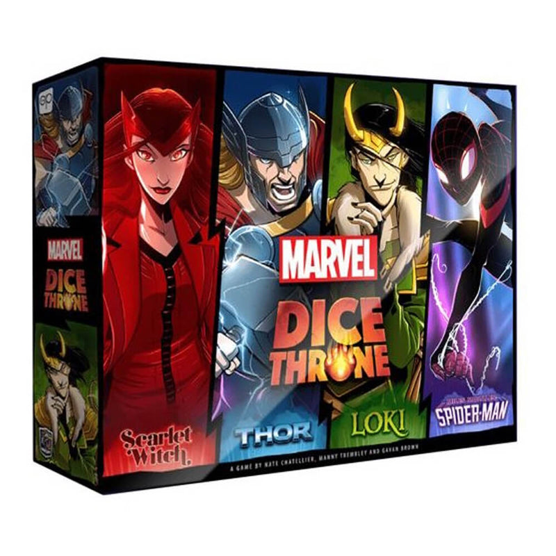 Pudełko z 4 bohaterami Marvel Dice Throne