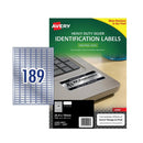 Etykieta laserowa Avery o dużej wytrzymałości, srebrna, 20 szt