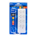 4-gniazdowa płyta zasilająca Brute Power Co. w kolorze białym