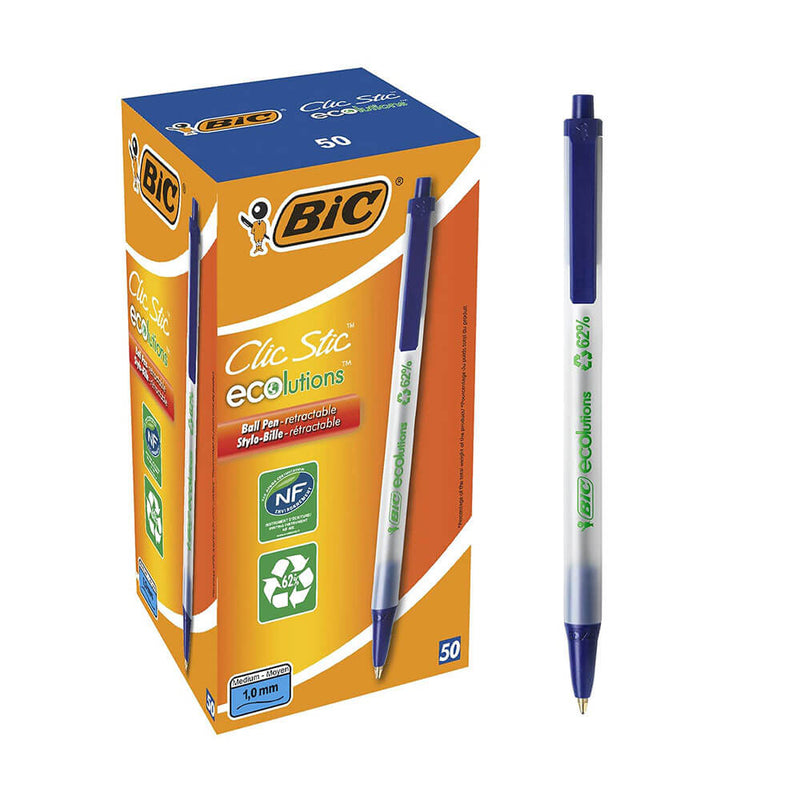 Długopis Bic Ecolutions Clic 1,0 mm (50 szt.)