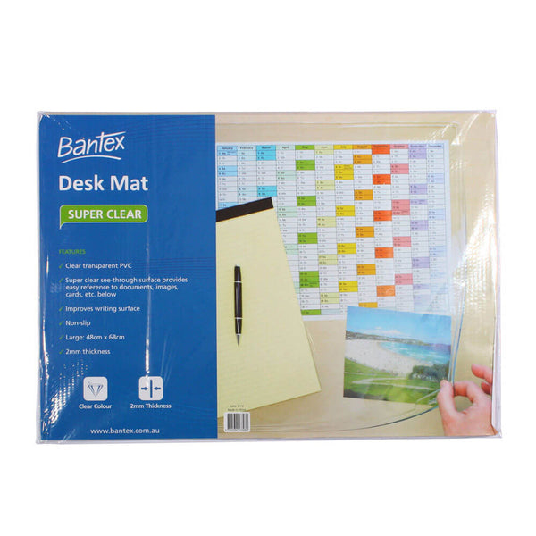 Bantex Super Clear Desk Mat Large (65x48cm)