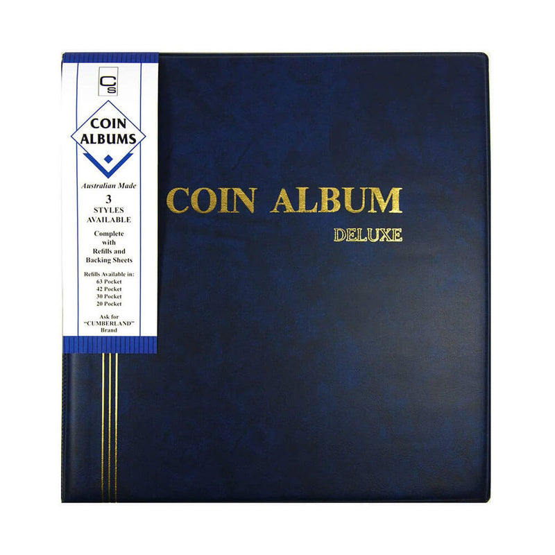 Wkłady do albumu na monety Cumberland z wyściełaną okładką z PVC