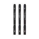 Uni-ball Pin Fineliner Pen Black (Wallet of 3)