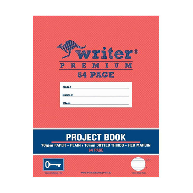 Książka z projektami Writer Premium, zwykła i kropkowana (64 strony)