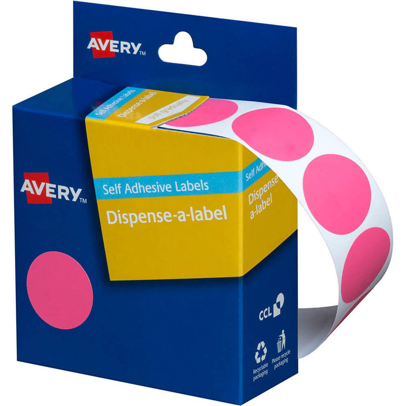 Etykiety samoprzylepne w kropki Avery 24mm (500szt)