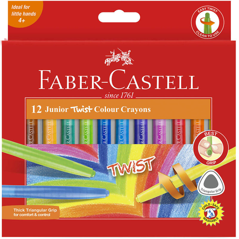 Kredki obrotowe Faber-Castell 12 szt. (różne kolory)